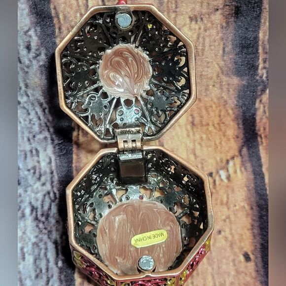 Hexagon Shaped Trinket Box with Gemstones - Picture 5 of 9